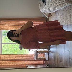 Floral pink mini dress